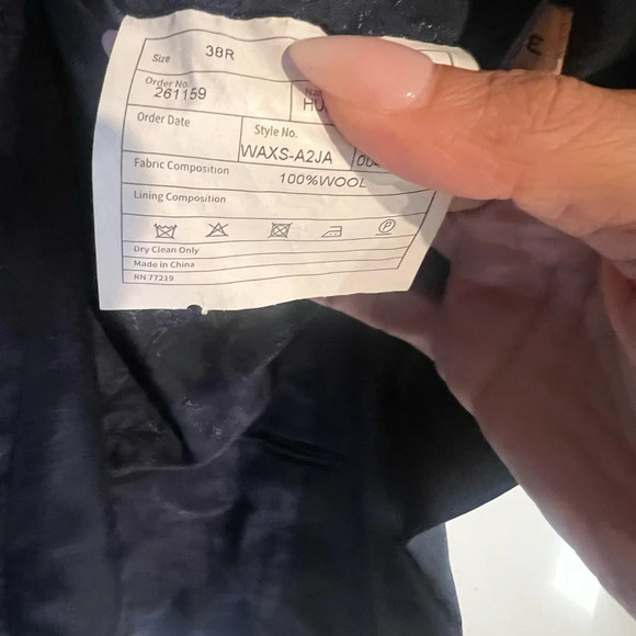 Joseph Abboud Black and Navy Blazer 38R - Picture 4 of 4